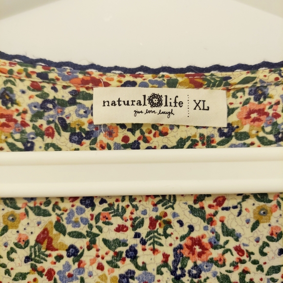 Natural Life boho tiny floral print babydoll dress - Picture 2 of 4